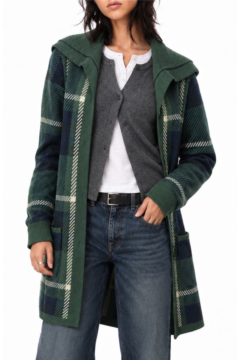 Cooper Shawl Collar Coatigan, Main, color, SCOTTISH PLAID