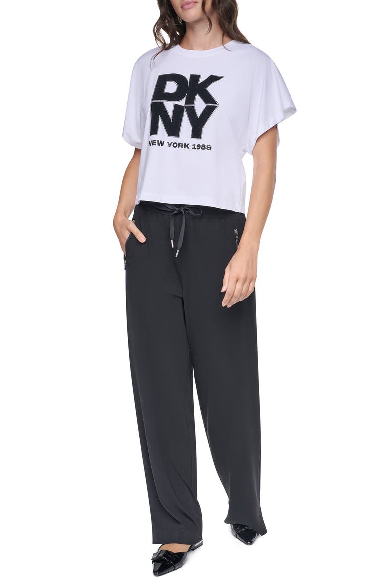 Dolman Sleeve Logo T-Shirt, Alternate, color, WHITE