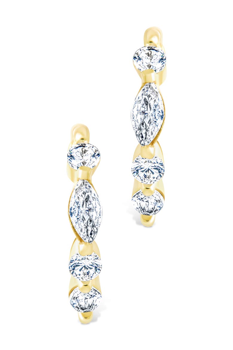 Kensington Cubic Zirconia Hoop Earrings, Alternate, color, GOLD