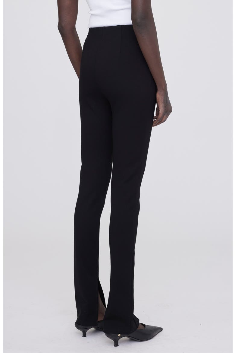 Max Split Hem High Waist Pants, Alternate, color, BLACK