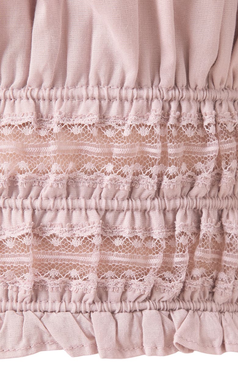 AllSaints Talia Lace Cropped Top, Alternate, color, Mauve Pink