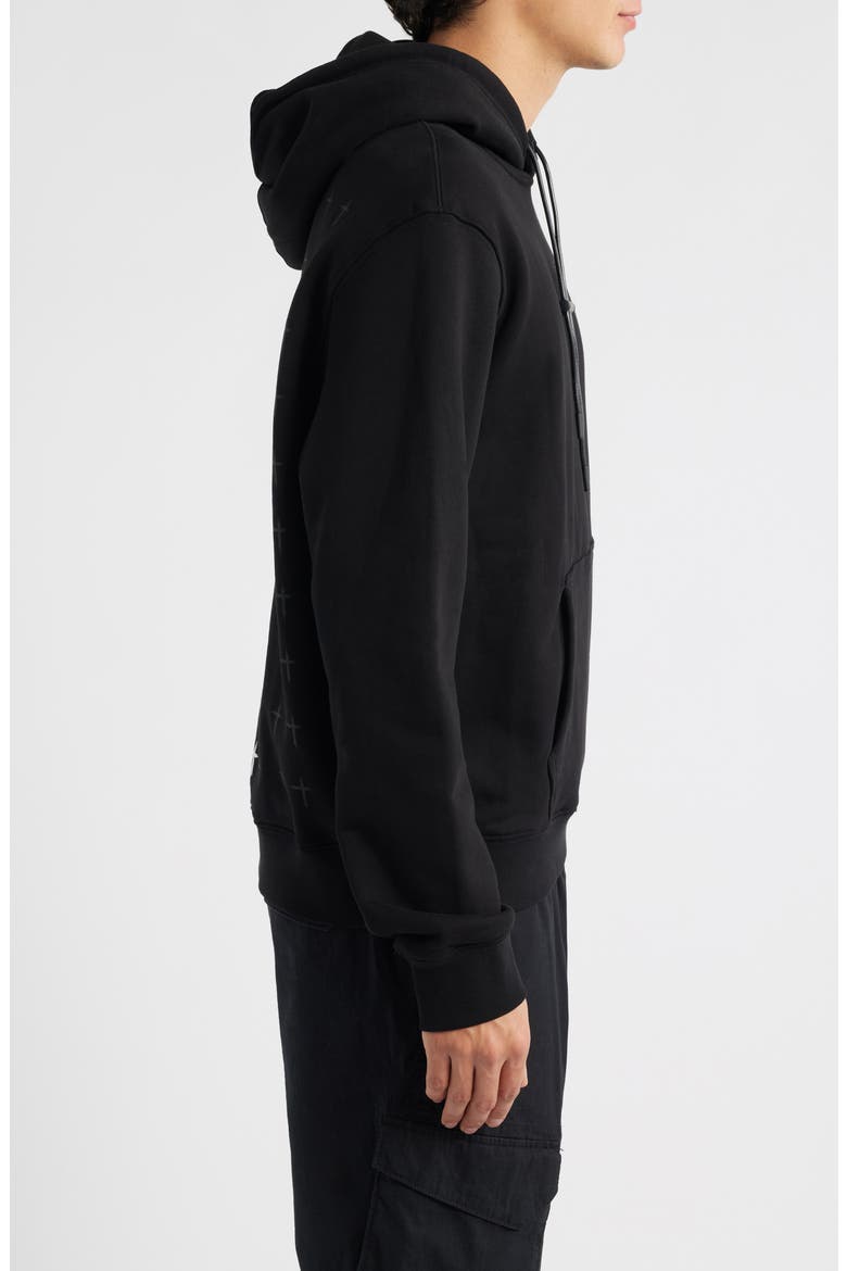 Dion Cross Graphic Hoodie, Alternate, color, BLACK WHITE CROSS