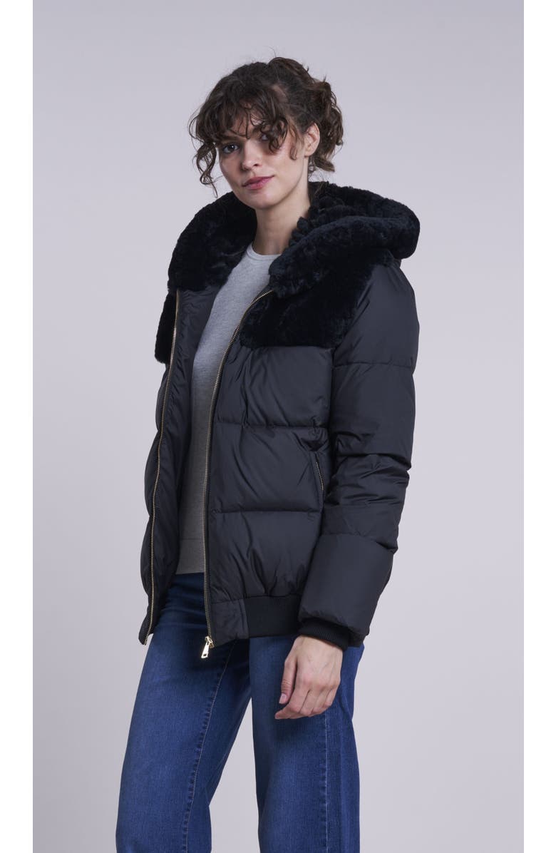 Blue Duck Down Jacket, Alternate, color, Black