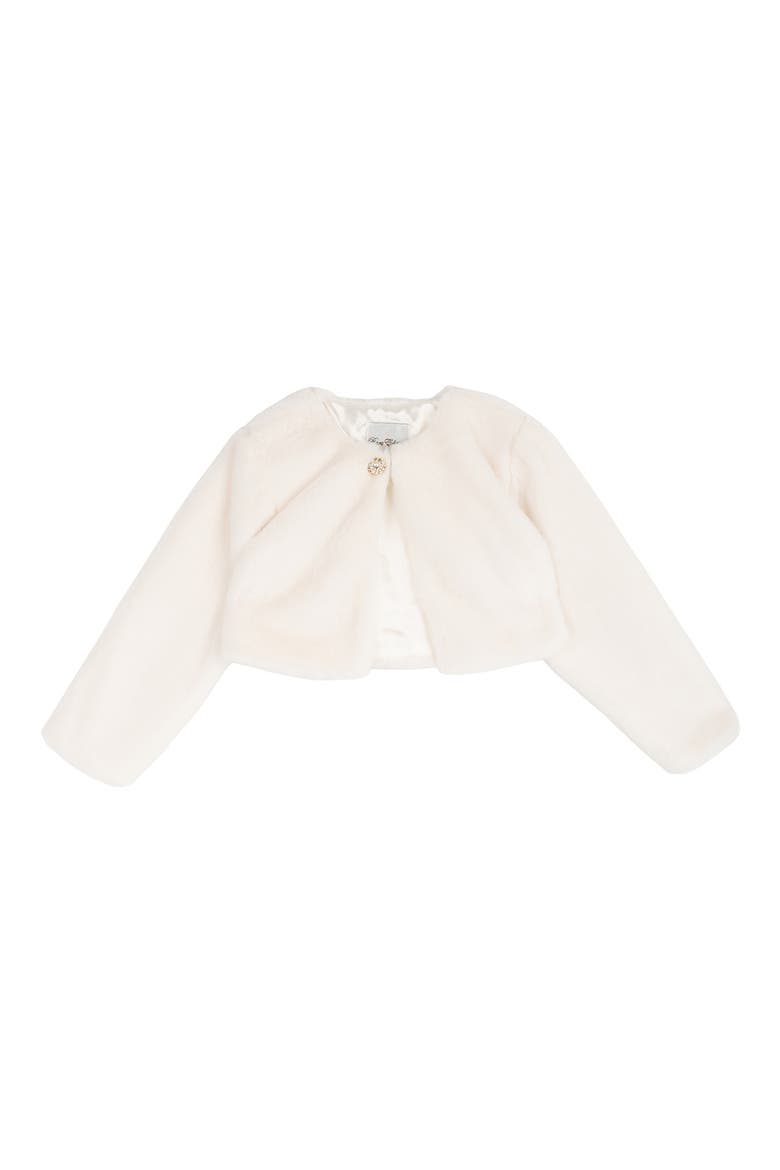 Kids' Faux Fur Bolero, Main, color, IVORY