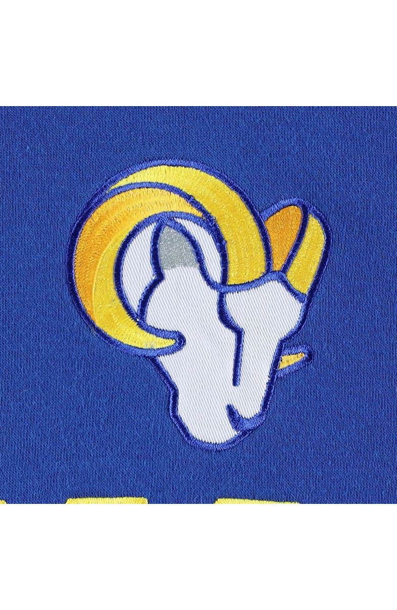 STARTER Men's Starter Royal Los Angeles Rams Draft Fleece Raglan Pullover Hoodie, Alternate, color, 