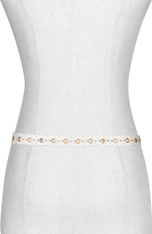 ALLSAINTS ALLSAINTS WOVEN LEATHER EYELET BELT 