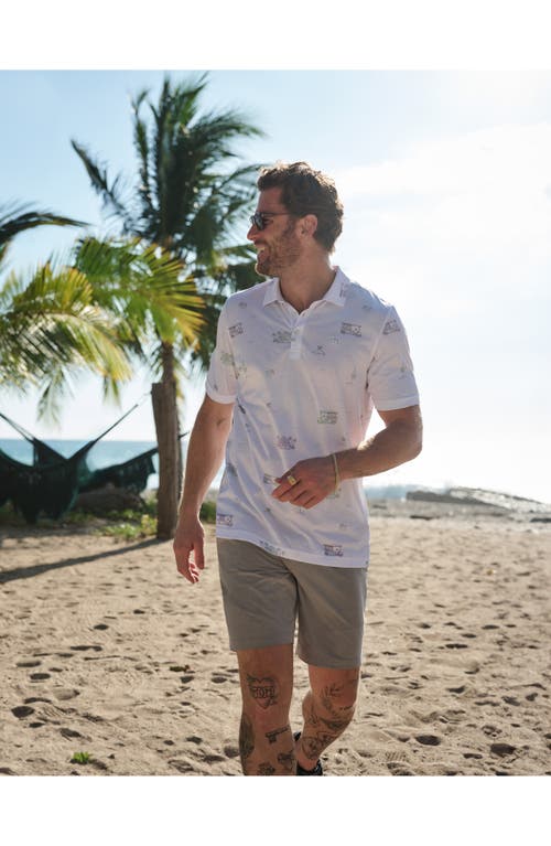 Travismathew Tiki Mapes Cotton Blend Polo In White