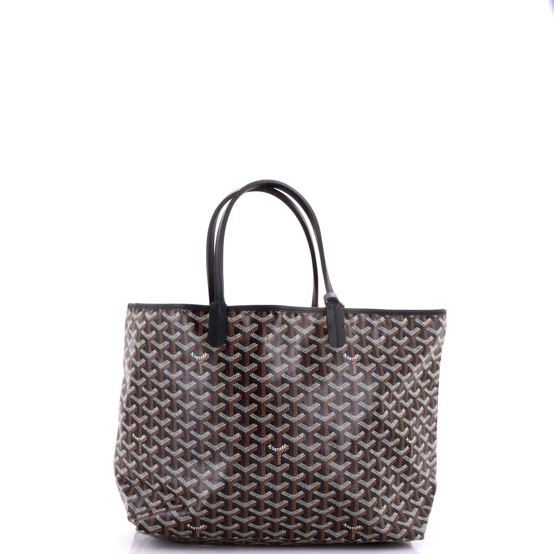 Pre-Owned Goyard Saint Louis Tote Coated Canvas PM, Alternate, color, Black