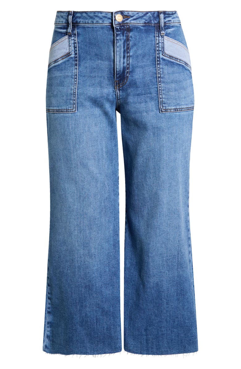 KUT from the Kloth Meg High Waist Raw Hem Wide Leg Jeans, Main, color, Success