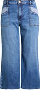 KUT from the Kloth Meg High Waist Raw Hem Wide Leg Jeans
