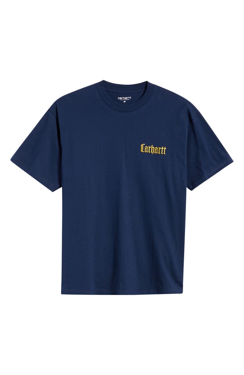 Carhartt Work In Progress Schooling Cotton Graphic T-Shirt, Alternate, color, Jupiter