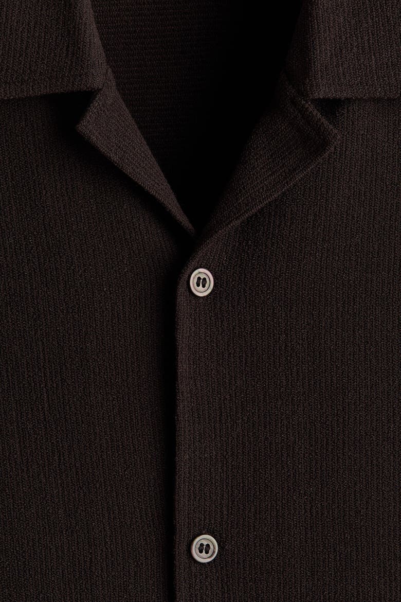 Relaxed Fit Resort Shirt, Alternate, color, Dark brown