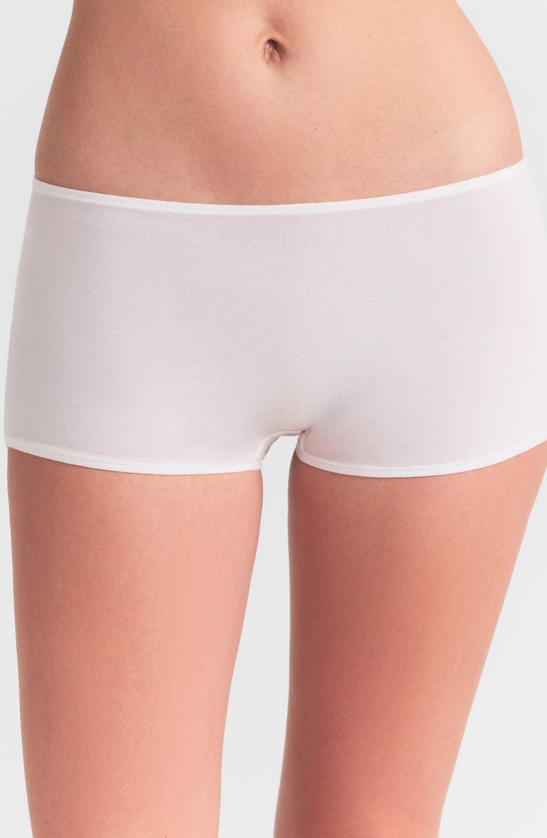 SKIMS Everyday Cotton Boyshorts, Alternate, color, Snow