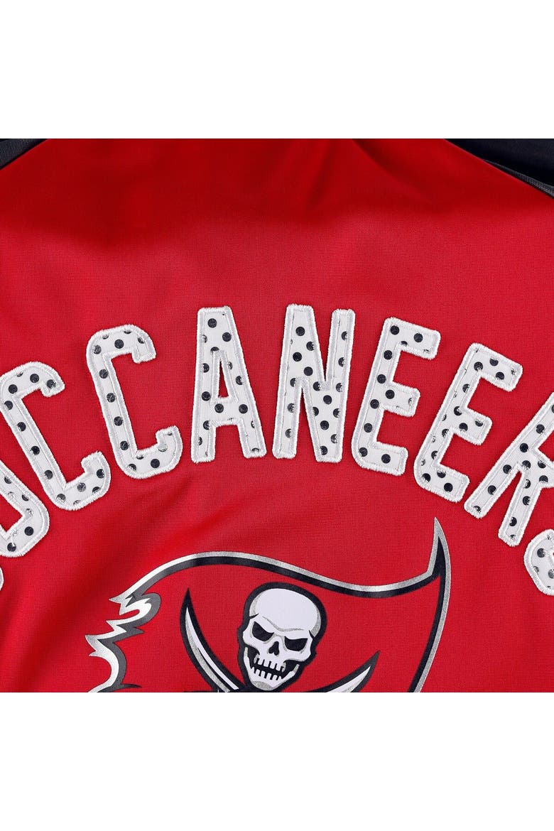 Women's G-III 4Her by Carl Banks Red/Pewter Tampa Bay Buccaneers Confetti Raglan Full-Zip Track Jacket, Alternate, color, Red