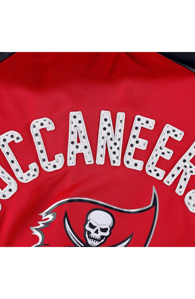 G-III 4HER BY CARL BANKS Women's G-III 4Her by Carl Banks Red/Pewter Tampa Bay Buccaneers Confetti Raglan Full-Zip Track Jacket, Alternate, color, 