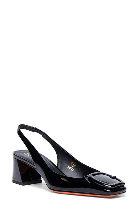 Women's Lemon Patent Sling Back