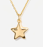 Little Sky Stone Puffy Star Charm Necklace