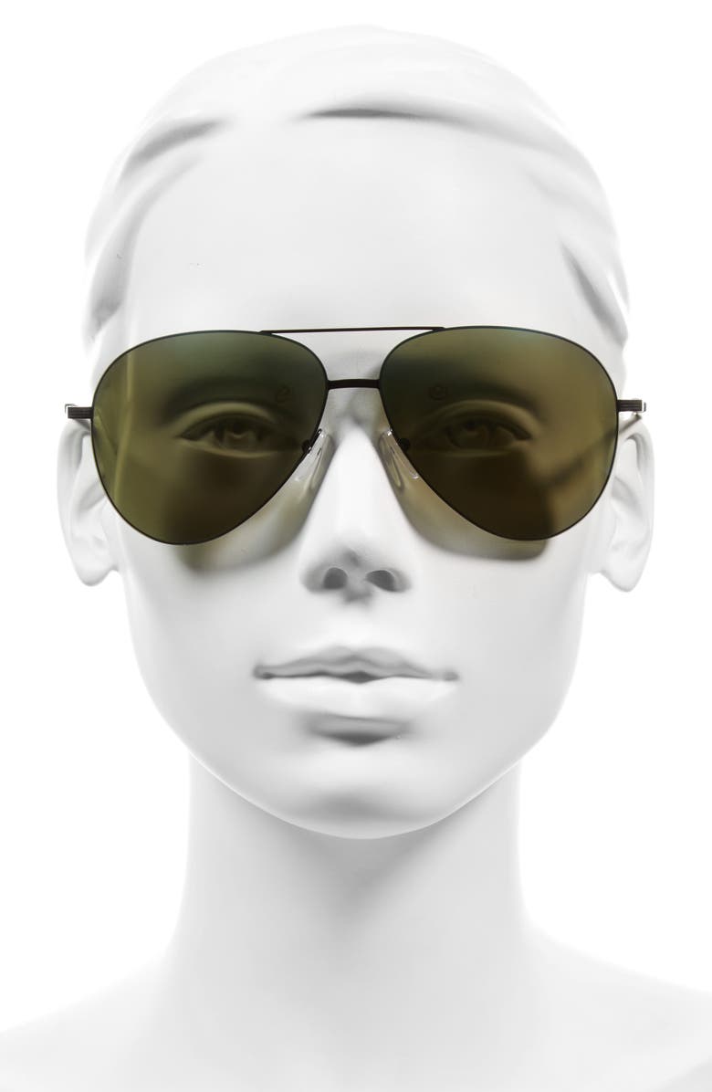 Victoria Beckham Classic Victoria Feather 62mm Aviator Sunglasses, Alternate, color, 