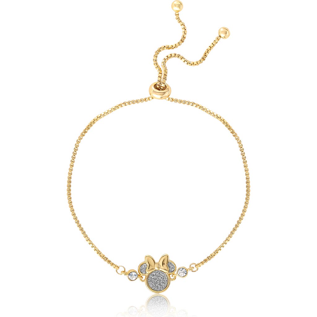 Disney Glitter Crystal Lariat Bracelet In Gold