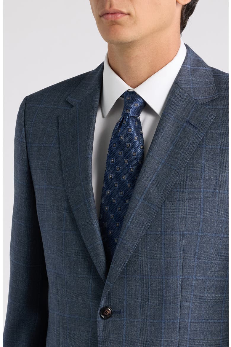 Huge Plaid Wool Suit, Alternate, color, OPEN BLUE
