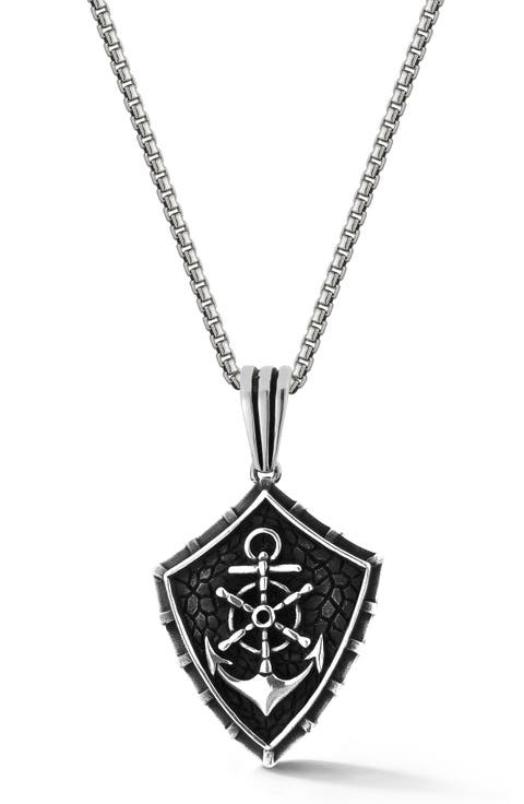 Sterling Silver Anchor Pendant Necklace