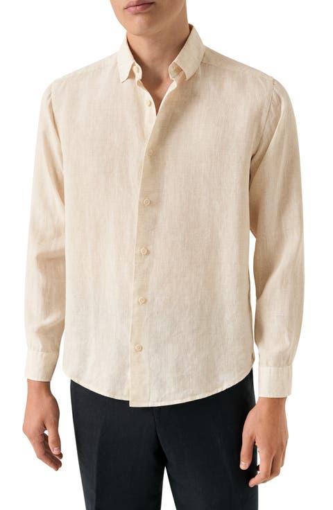 Regular Fit Linen Dress Shirt
