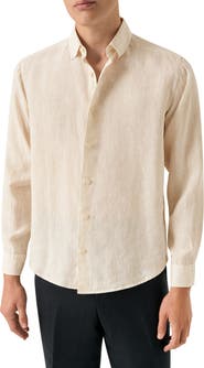 Eton Regular Fit Linen Dress Shirt