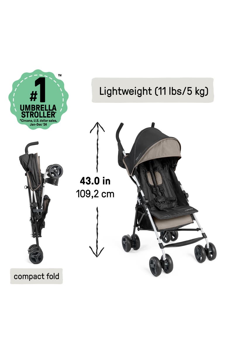 INGENUITY 3D Mini Convenience Stroller, Alternate, color, Khaki