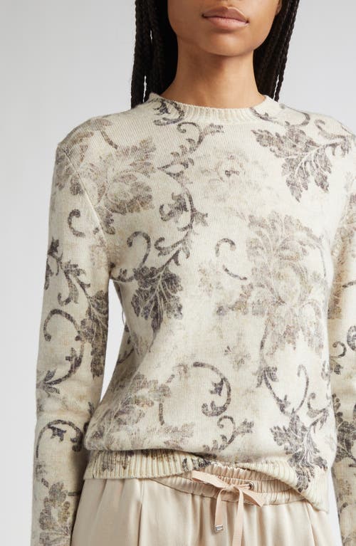 Herno Wool Jumper With Floral Pattern In Animal Print