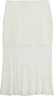 Open Edit Lace Midi Skirt