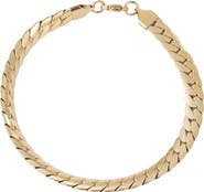 Adornia Men's 18K Gold Plated Stainless Steel Curb Chain Bracelet
