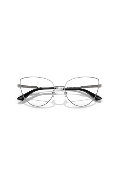 Jimmy Choo 56mm Cat Eye Optical Glasses In Metallic
