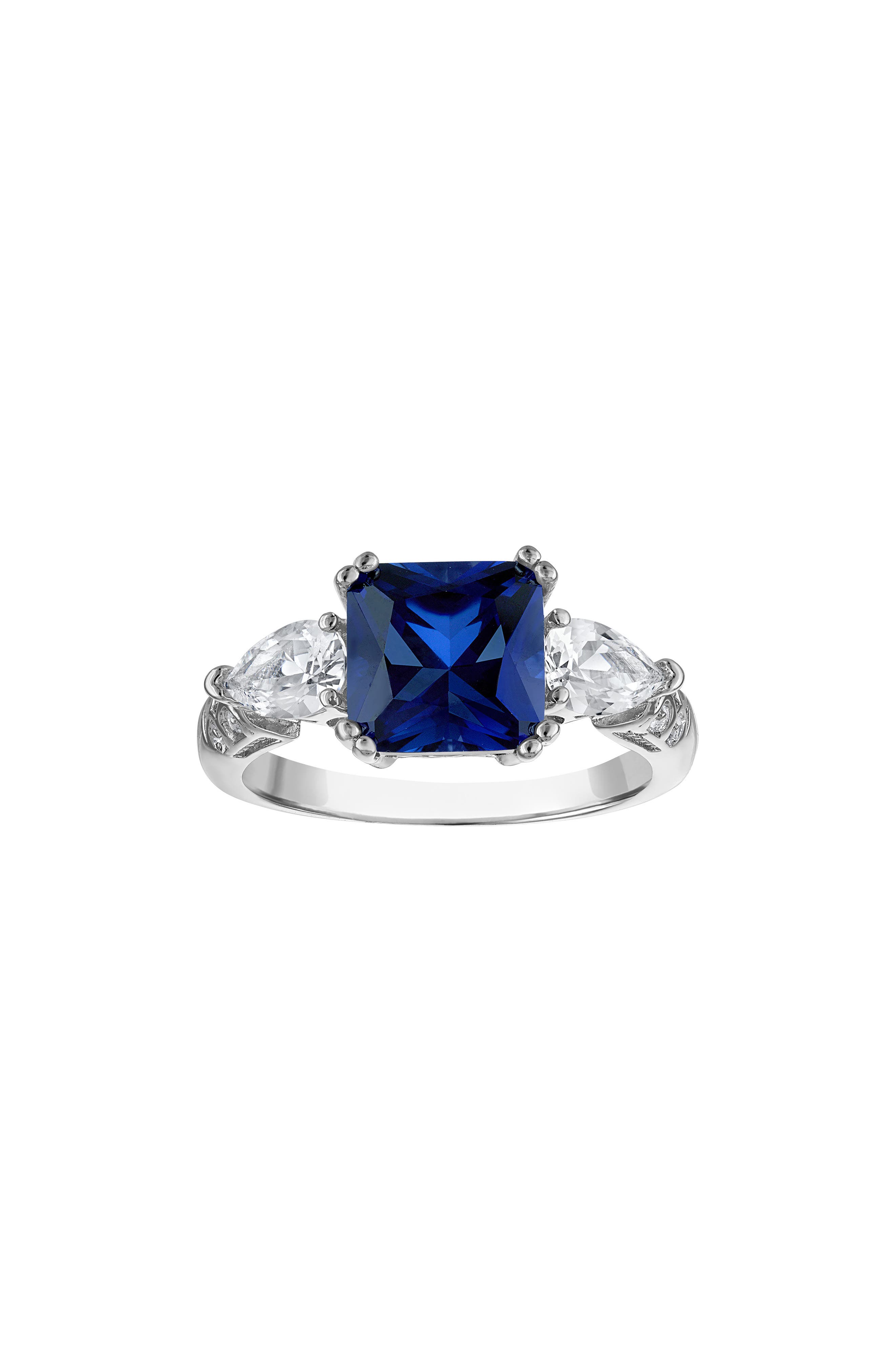 FZN Cushion Cut Created Sapphire Ring