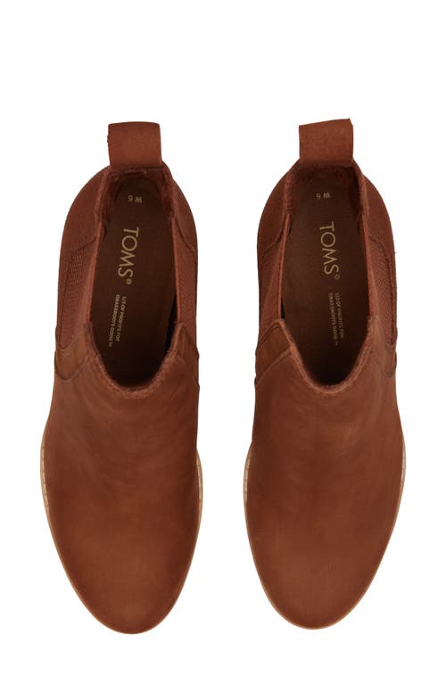 Toms Maddie Womens Suede Stretch Booties In Brown