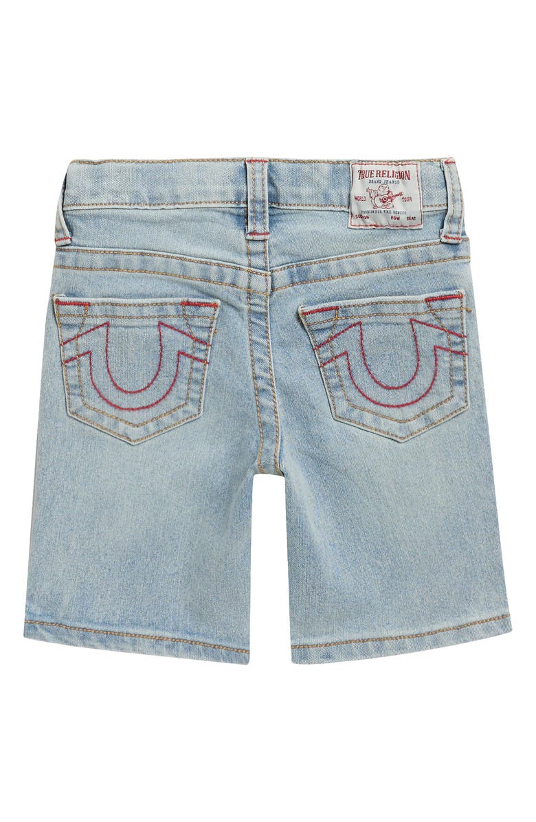 True Religion Kids' Logo Graphic Denim Shorts, Alternate, color, Licbl