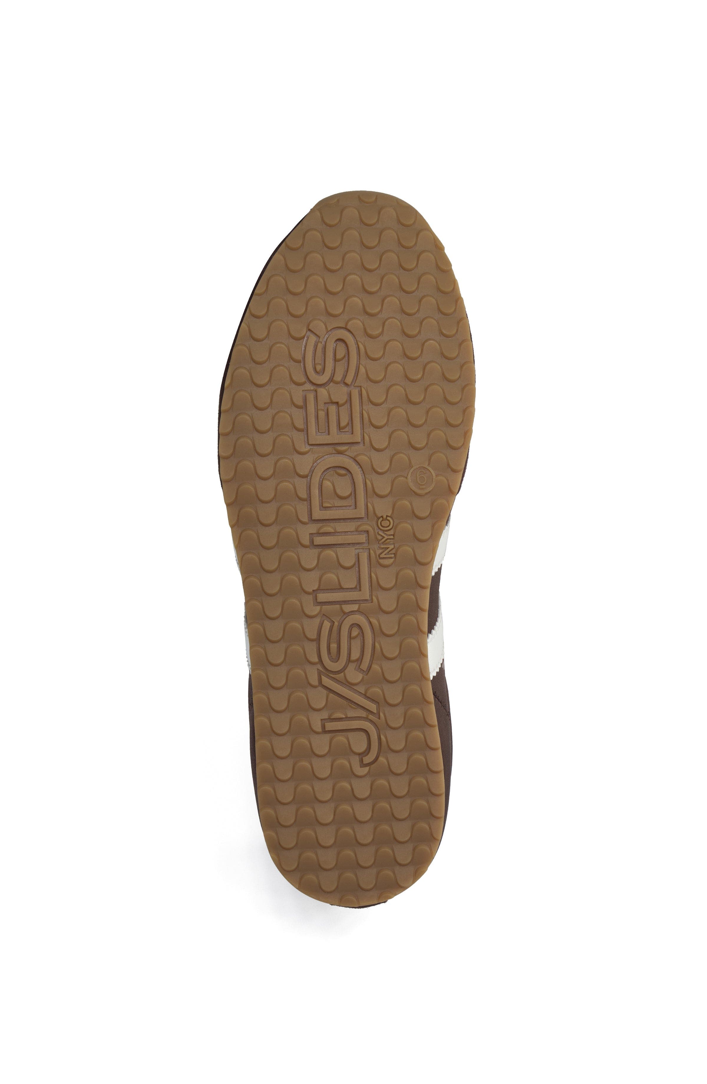 Peggy Shearling Sneaker, Alternate, color, Brown/White-Suede