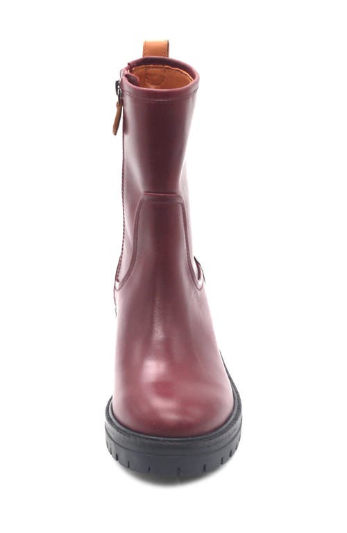 Gentle Souls Bailah Platform Bootie In Burgundy