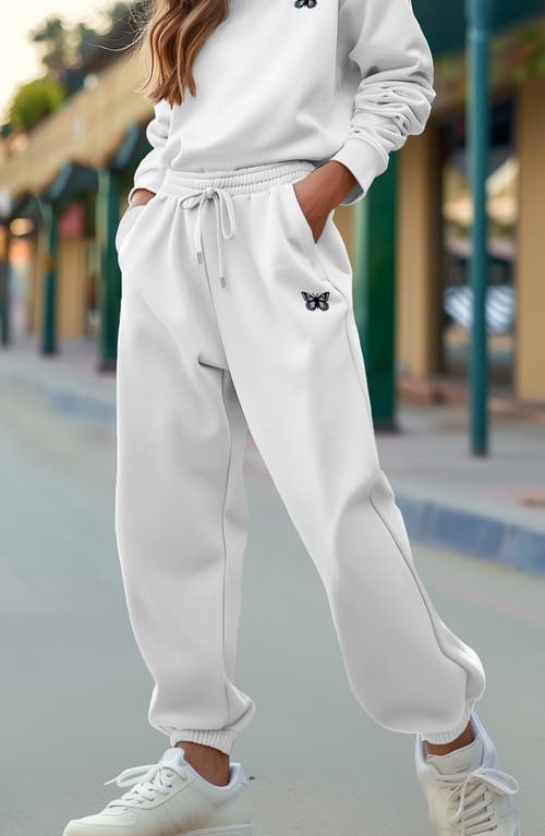 Dalix Butterfly Midweight Fleece Crewneck Sweatsuit