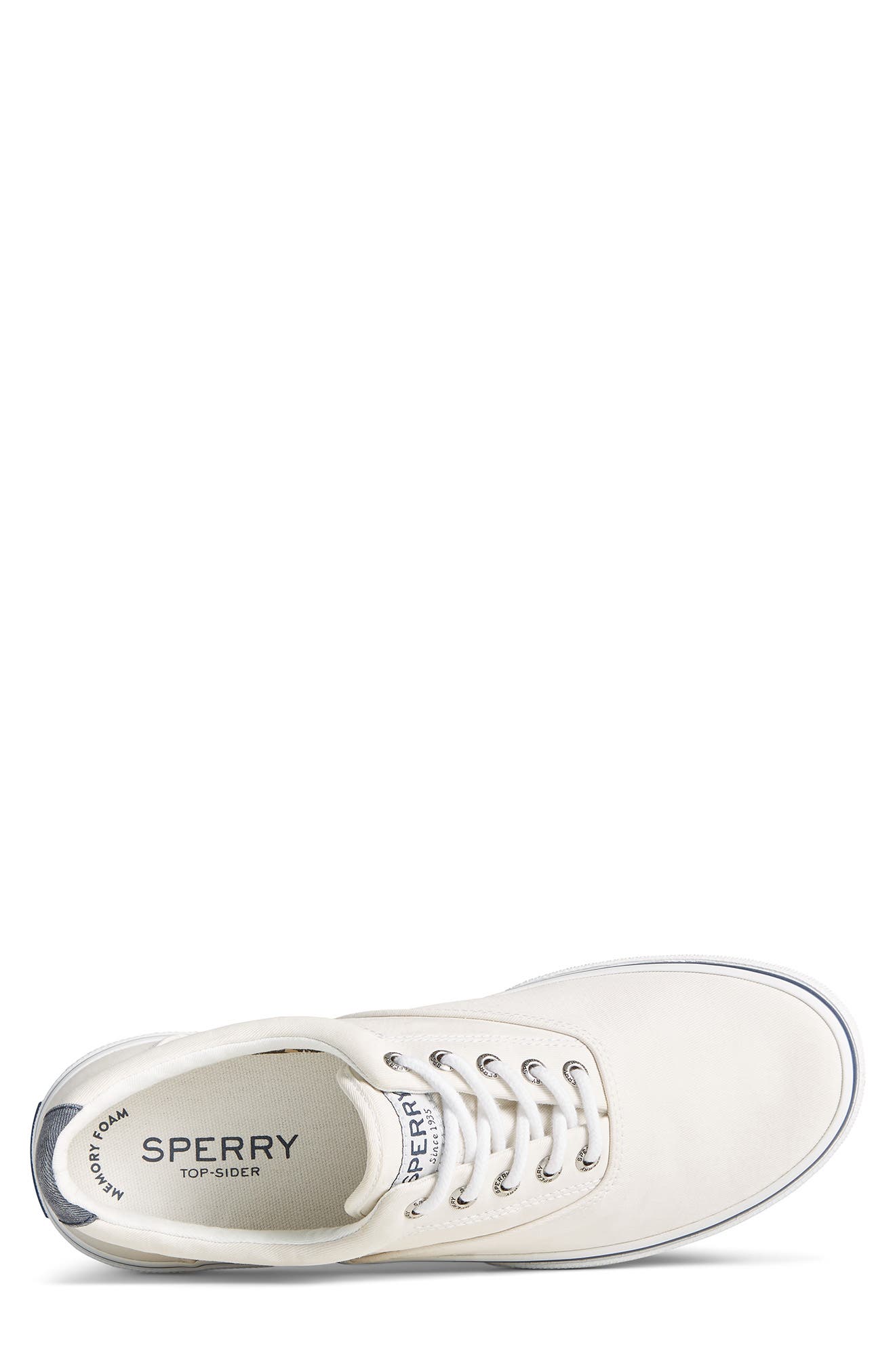 Halyard Saltwashed Low Top Sneaker - Wide Width Available, Alternate, color, WHITE