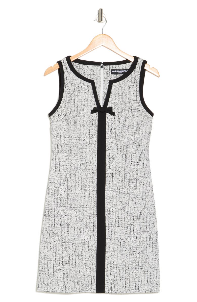 KARL LAGERFELD Scuba Crepe Shift Dress, Alternate, color, 