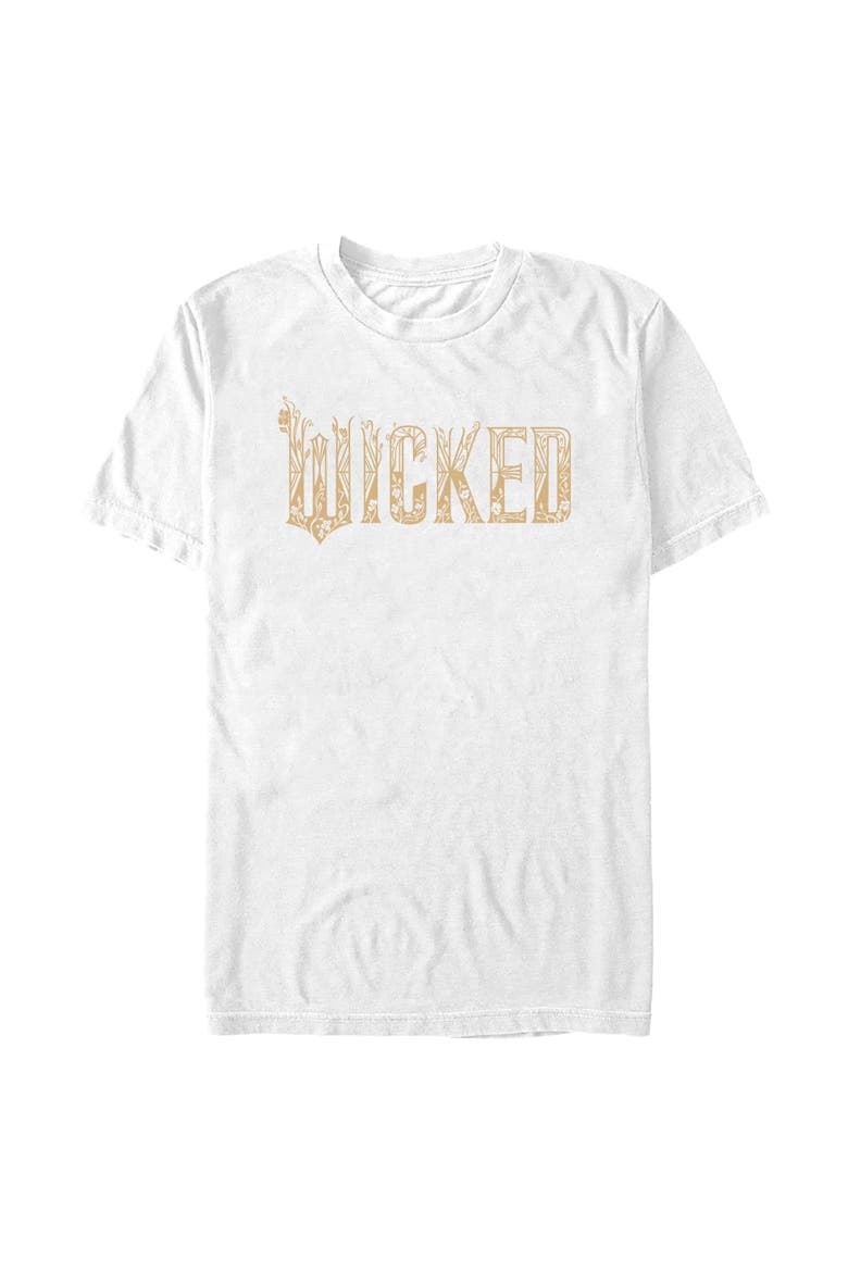 Men's Wicked For Good Official Floral Logo  Graphic T-Shirt, Main, color, White