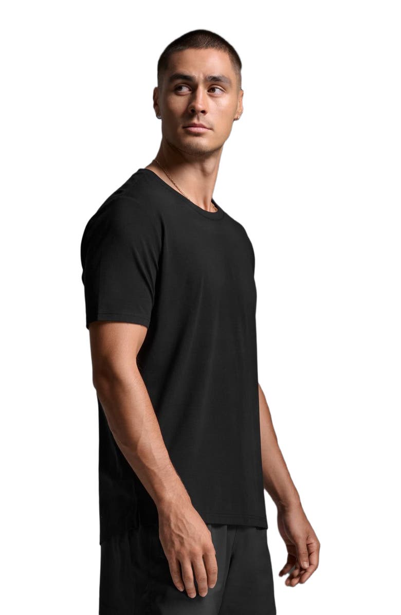 2XU Motion Cotton Flex Tee, Alternate, color, Black/Black
