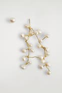 COS Asymmetric Cascading Freshwater Pearl Earrings