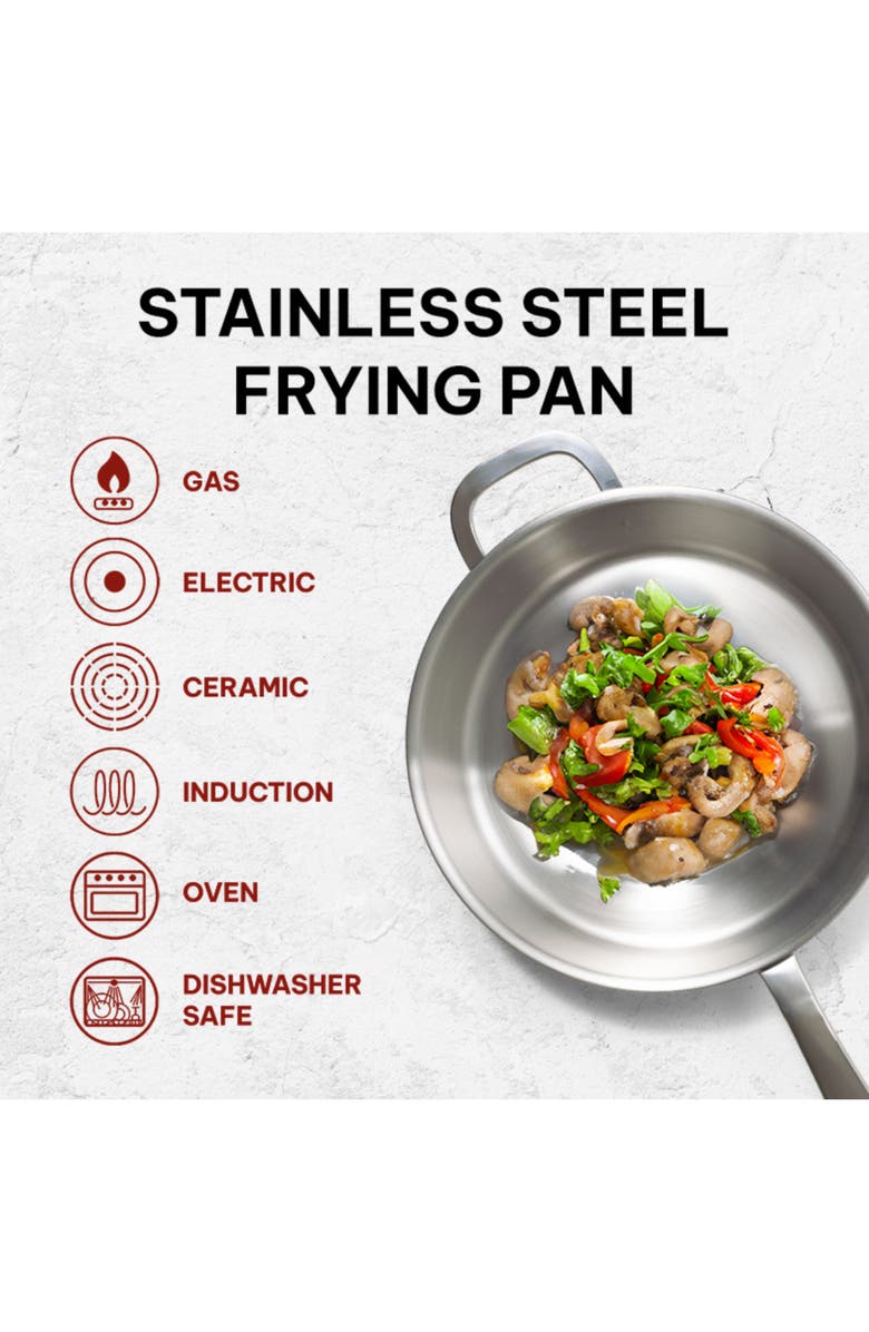Beka Maestro 5-Ply Stainless Steel Frying Pan, Alternate, color, Stainless Steel