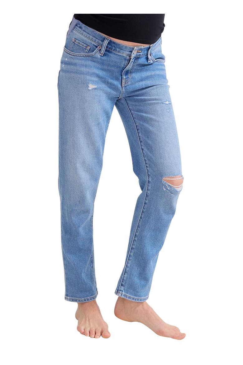 The Boyfriend Maternity Jean, Main, color, Destroyed Light Wash