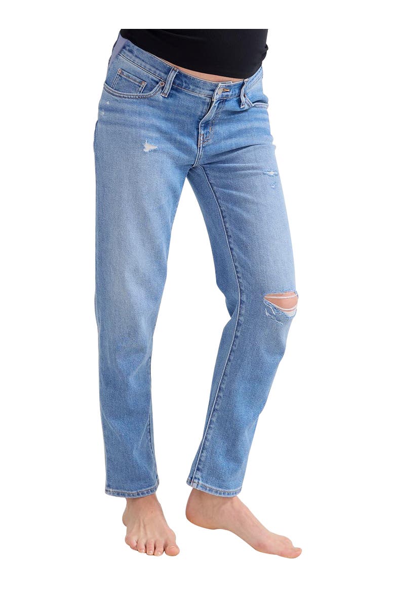 HATCH The Boyfriend Maternity Jean, Main, color, Destroyed Light Wash