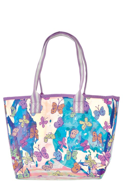 Kids
 Bright Butterflies Clear Tote