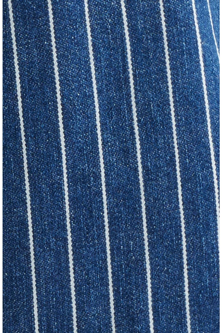 Part Timer Pinstripe Denim Shorts, Alternate, color, INDIGO