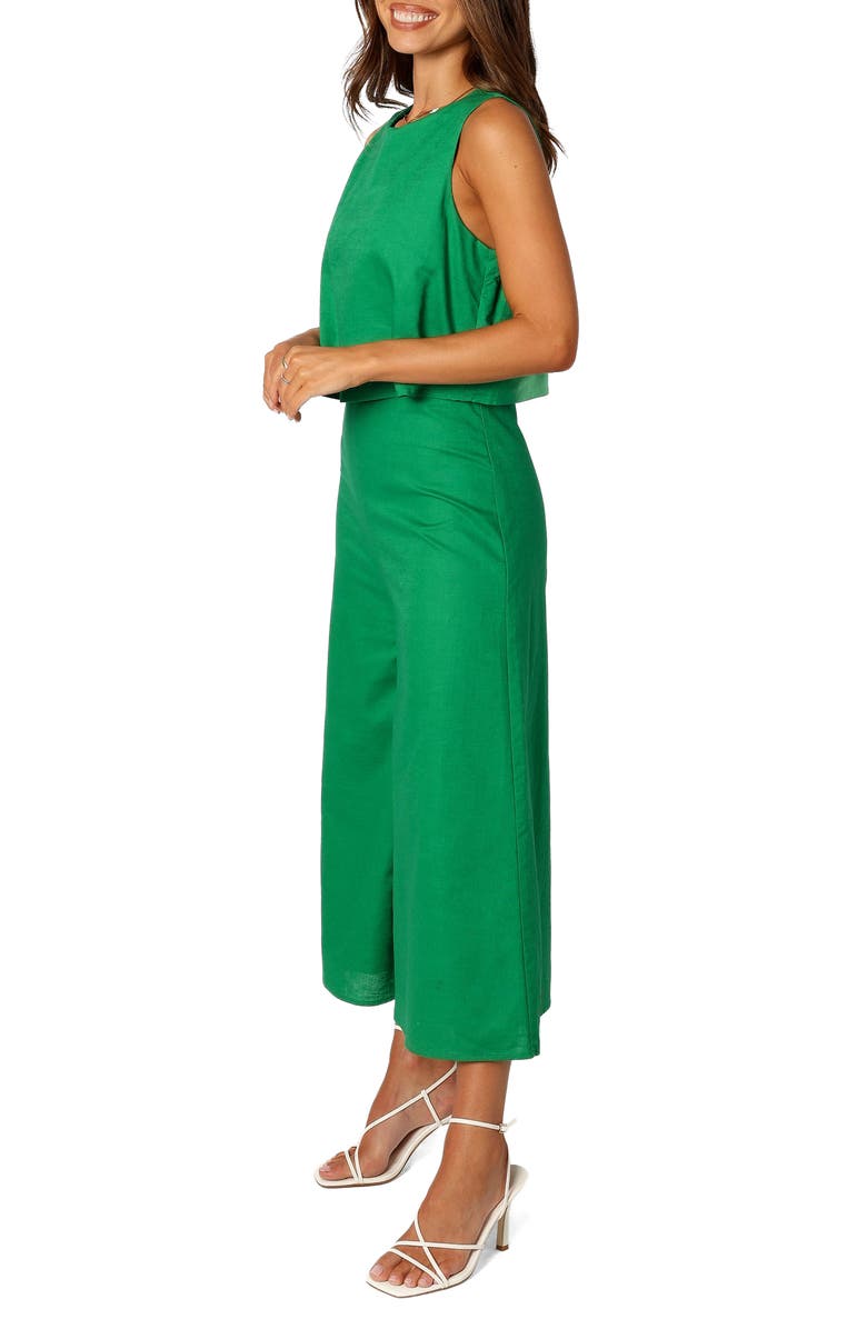 Petal & Pup Sleeveless Popover Wide Leg Jumpsuit, Alternate, color, Green