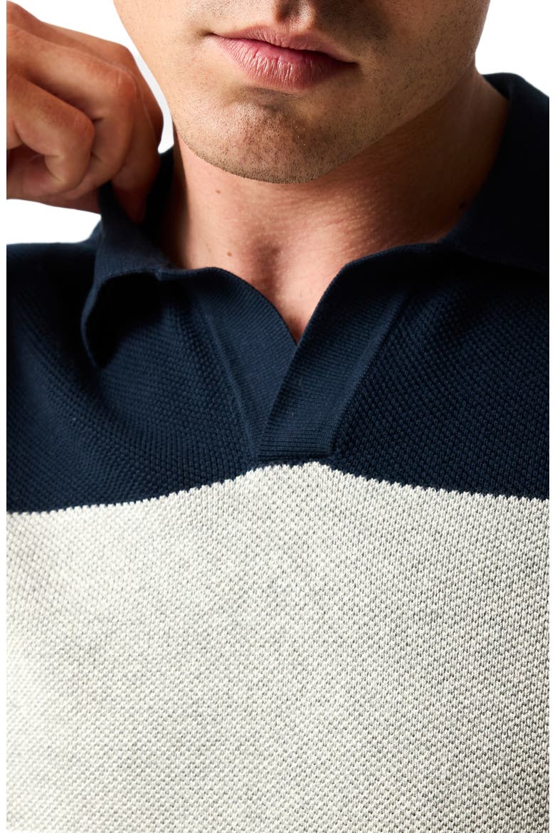 Brunswick Johnny Collar Polo Sweater, Alternate, color, TEAL